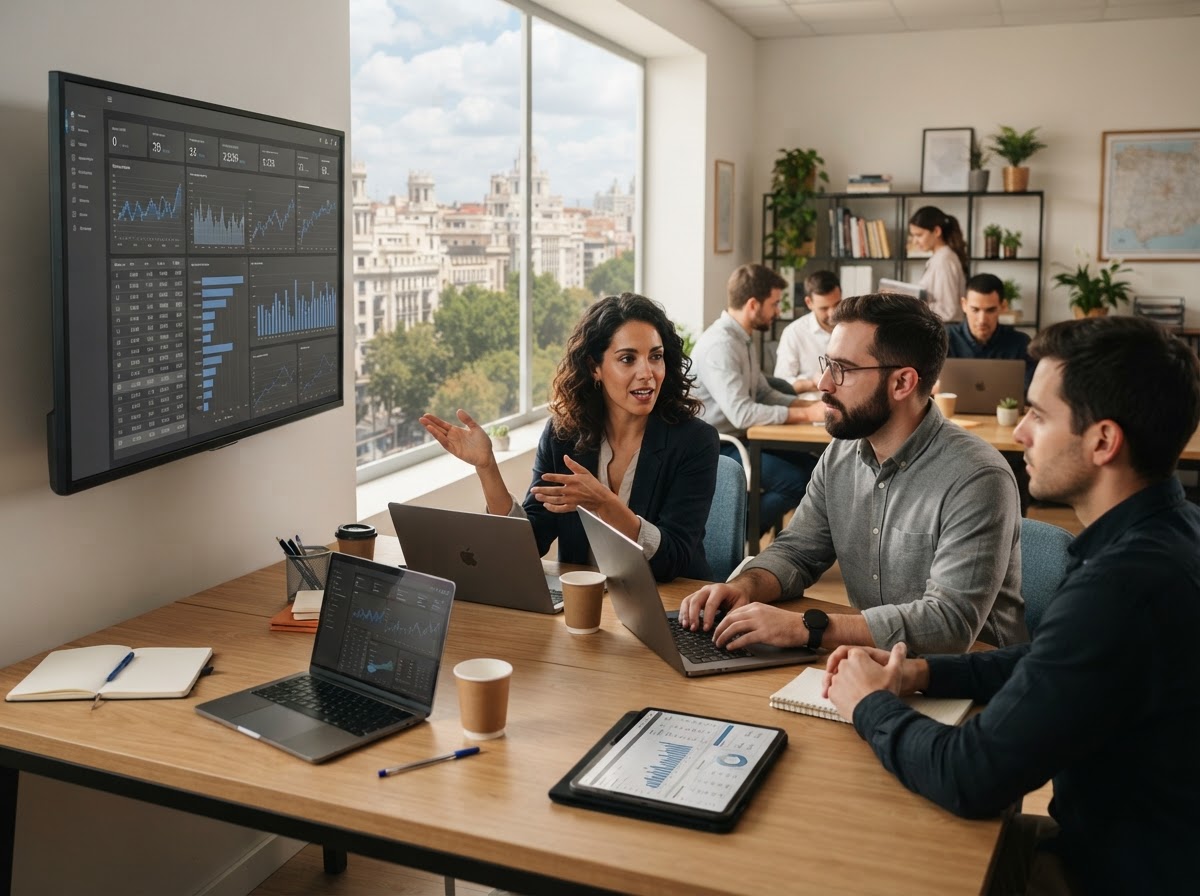 Dacuñanza, equipo técnico revisando modelos de análisis predictivo de datos financieros